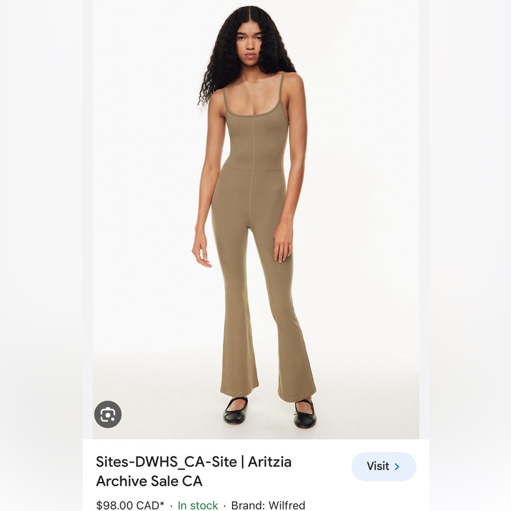 NWT Aritzia Wilfred Free Divinity Flare Jumpsuit